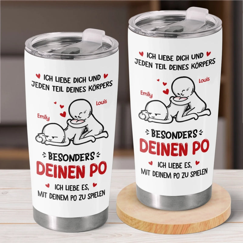 Personalisierter Becher – Geschenk für Paar – Mit Deinem Po Zu Spielen