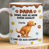 Personalisierte Tasse mit 3D-Effekt – Geschenke für Hundepapa & Katzenmama – Danke Für Deine Geduld Mit Uns