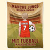 Personalisierte Decke - Geschenke für Sportbegeisterte – Mitglieder des Fußballvereins