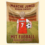 Personalisierte Decke - Geschenke für Sportbegeisterte – Mitglieder des Fußballvereins