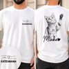 Personalisierte T-Shirt Mit Vorder- & Rückendruck - Geschenke für Hundeliebhaber, Katzenliebhaber - Liebe Auf Vier Pfoten
