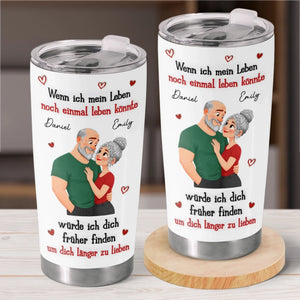 Personalisierter Becher mit 3D-Effekt – Geschenk für Paar – Mit Dir Wäre Jedes Leben Schöner