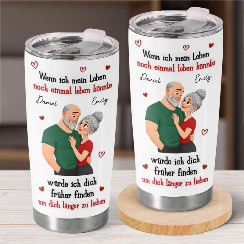 Personalisierter Becher mit 3D-Effekt – Geschenk für Paar – Mit Dir Wäre Jedes Leben Schöner