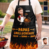 Personalisierte Schürze Mit Tasche mit Photo – Vatertagsgeschenk für Papa, Opa – Der Boss am Grill