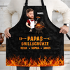 Personalisierte Schürze Mit Tasche mit Photo – Vatertagsgeschenk für Papa, Opa – Der Boss am Grill