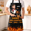 Personalisierte Schürze Mit Tasche mit Photo – Vatertagsgeschenk für Papa, Opa – Der Boss am Grill