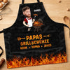 Personalisierte Schürze Mit Tasche mit Photo – Vatertagsgeschenk für Papa, Opa – Der Boss am Grill