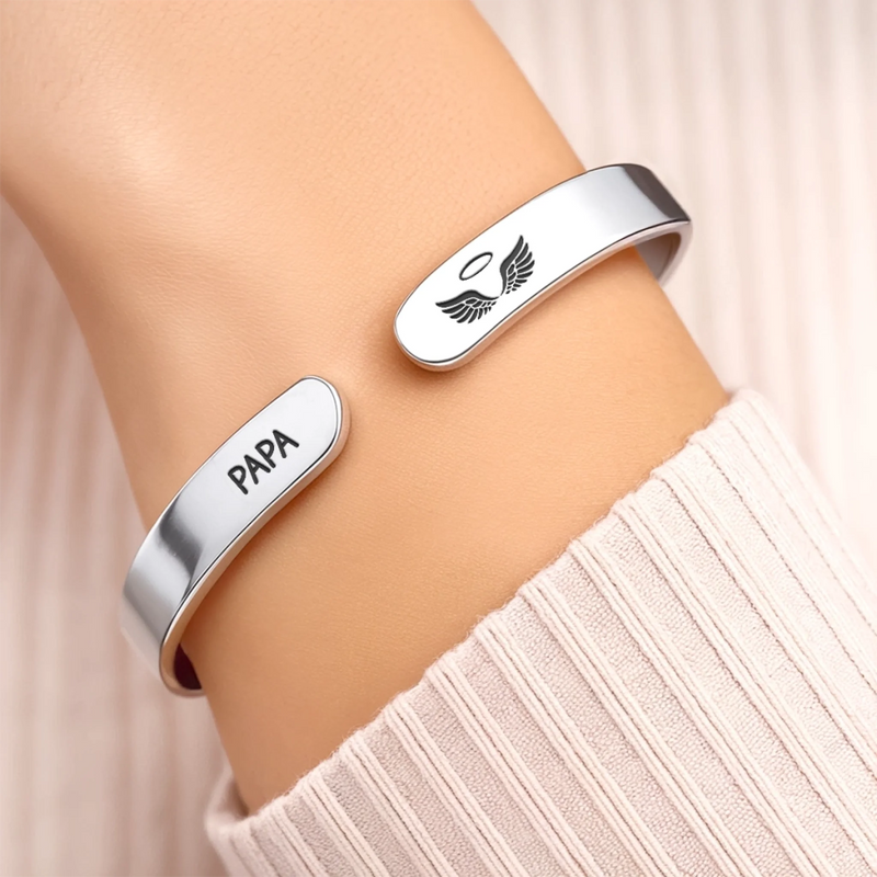 Personalisiertes Edelstahlarmband Mit Gravur – Erinnerungsgeschenk Zum Verlust Von Mama, Papa - Ich Bin Immer Bei Dir