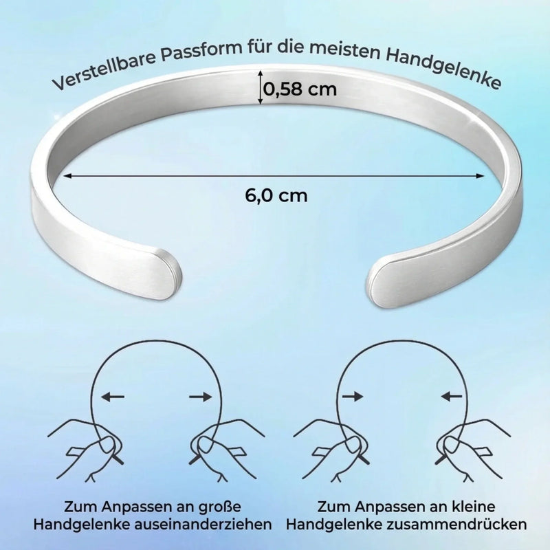Personalisiertes Edelstahlarmband Mit Gravur – Erinnerungsgeschenk Zum Verlust Von Mama, Papa - Ich Bin Immer Bei Dir