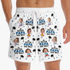 Personalisierte Herren-Badeshorts mit Foto – Geschenk für Papa, Opa – Bester Mann aller Zeiten