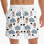 Personalisierte Herren-Badeshorts mit Foto – Geschenk für Papa, Opa – Bester Mann aller Zeiten