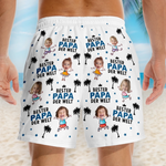 Personalisierte Herren-Badeshorts mit Foto – Geschenk für Papa, Opa – Bester Mann aller Zeiten