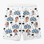 Personalisierte Herren-Badeshorts mit Foto – Geschenk für Papa, Opa – Bester Mann aller Zeiten