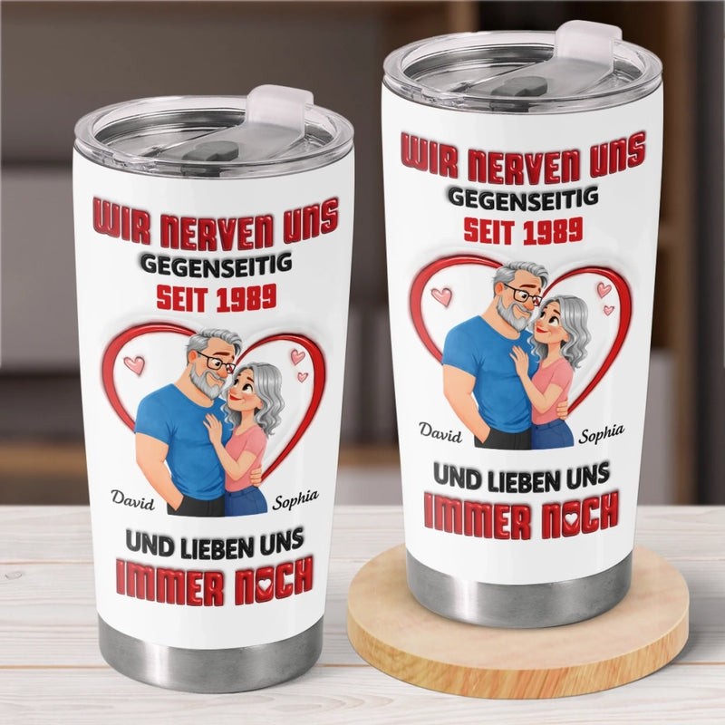 Personalisierter Becher mit 3D-Effekt – Geschenk für Paar – Lieben Uns Wie Am Ersten Tag