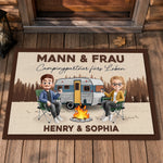 Personalisierte Fußmatte – Geschenk Für Camper & Campingpaare – Campingpartner fürs Leben