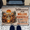 Personalisierte Fußmatte – Geschenk Für Camper & Campingpaare – Wo Feuer & Spaß beginnen