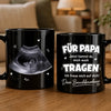 Personalisierte Schwarzer Tasse mit Photo – Geschenk für einen neuen Papa – Kleines Wunder Unterwegs