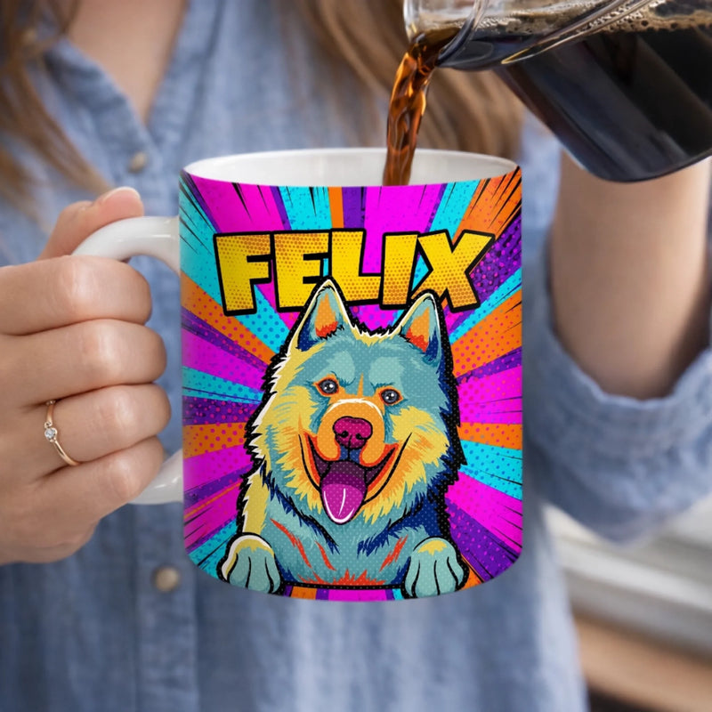 Personalisierte Tasse mit 3D-Effekt – Geschenk Für Hundeliebhaber – Mehr Fell, Mehr Liebe