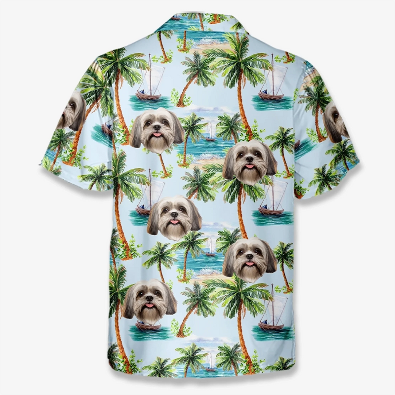 Personalisiertes Hawaiihemd mit Foto – Geschenk für Familie, Haustierbesitzer – Echter Urlaubsmodus