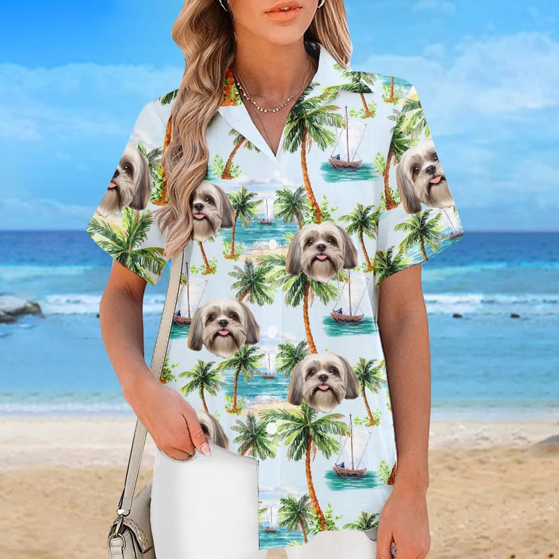 Personalisiertes Hawaiihemd mit Foto – Geschenk für Familie, Haustierbesitzer – Echter Urlaubsmodus
