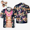 Personalisiertes Hawaiihemd mit Foto – Geschenk für Familie – Schöne Zeiten und Bräunungsstreifen