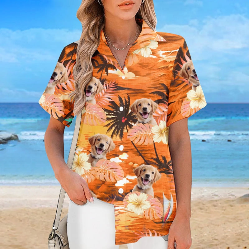 Personalisiertes Hawaiihemd mit Foto – Geschenk für Familie, Haustierbesitzer – Wir genießen unseren Sommer