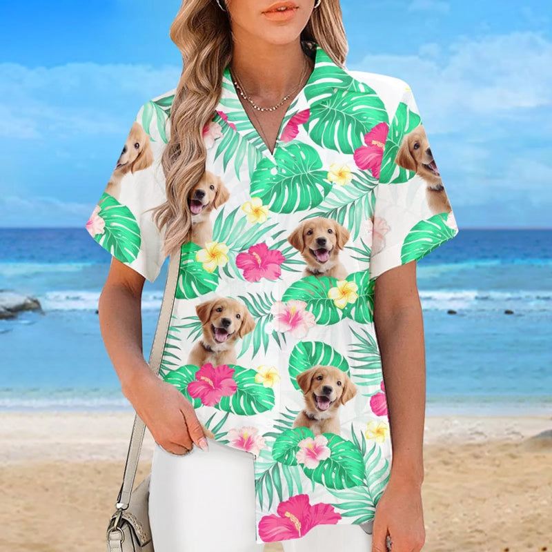 Personalisiertes Hawaiihemd mit Foto – Geschenk für Familie, Haustierbesitzer – Es ist Sommerzeit