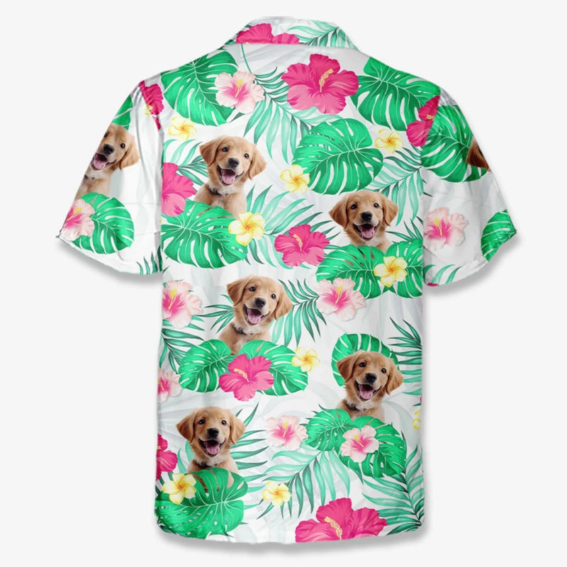 Personalisiertes Hawaiihemd mit Foto – Geschenk für Familie, Haustierbesitzer – Es ist Sommerzeit