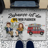 Personalisierte Fußmatte – Geschenk Für Camper & Campingpaare – Zuhause Ist Da, Wo Wir Parken