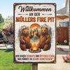 Personalisiertes Metallschild – Geschenk Für Camper & Campingpaare – Der gemütliche Feuerplatz