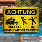 Personalisiertes Metallschild – Geschenk Für Camper – Camping Ist Unsere Therapie