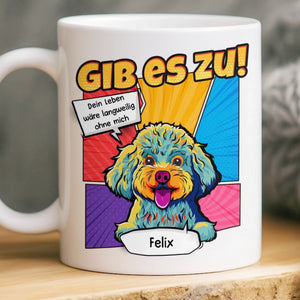 Personalisierte Tasse mit 3D-Effekt – Geschenk Für Hundeliebhaber – Zu Süß Zum Ignorieren
