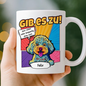 Personalisierte Tasse mit 3D-Effekt – Geschenk Für Hundeliebhaber – Zu Süß Zum Ignorieren