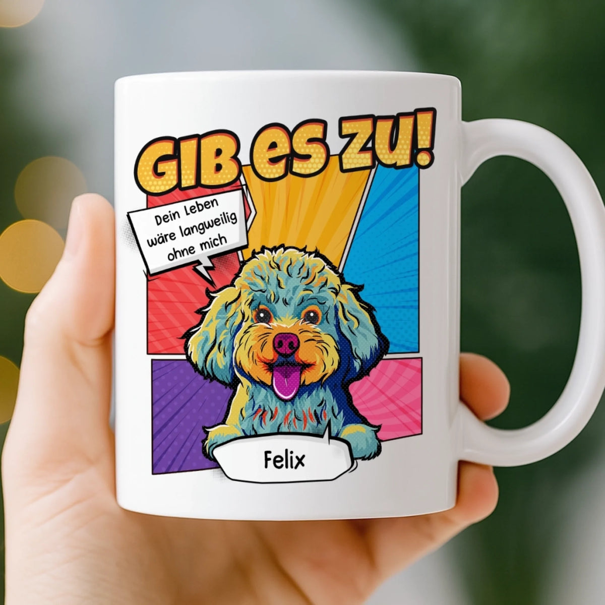 Personalisierte Tasse mit 3D-Effekt – Geschenk Für Hundeliebhaber – Zu Süß Zum Ignorieren