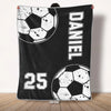Personalisierte Decke - Geschenk für Fußballfans, Sportfans – Spiel an, Sorgen aus