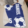 Personalisierte Decke - Geschenk für Fußballfans, Sportfans – Spiel an, Sorgen aus