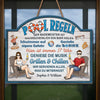 Personalisiertes Holzschild – Geschenk für Paare – Willkommen in unserer Chill-Zone