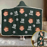 Personalisierte Affirmationsdecke, Hoodiedecke - Geschenk für Fußballfans, Sportfans – Geboren fürs Gewinnen