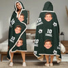 Personalisierte Affirmationsdecke, Hoodiedecke - Geschenk für Fußballfans, Sportfans – Geboren fürs Gewinnen