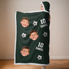 Personalisierte Affirmationsdecke, Hoodiedecke - Geschenk für Fußballfans, Sportfans – Geboren fürs Gewinnen