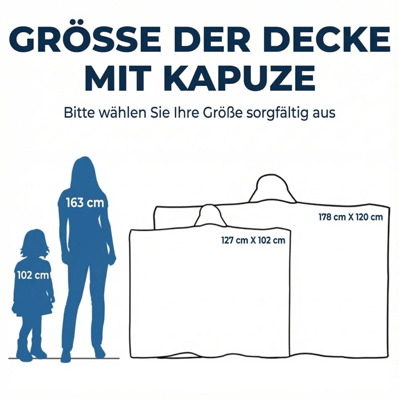 Personalisierte Affirmationsdecke, Hoodiedecke - Geschenk für Fußballfans, Sportfans – Geboren fürs Gewinnen
