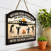 Personalisiertes Holzschild – Geschenk Für Camper – Keine Alkoholiker Nur Camper