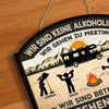 Personalisiertes Holzschild – Geschenk Für Camper – Keine Alkoholiker Nur Camper
