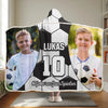 Personalisierte Affirmationsdecke, Hoodiedecke - Geschenk für Fußballfans, Sportfans – Kleiner Spieler, große Träume