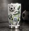 Personalisierter Becher mit 3D-Effekt – Geschenk für Fußballfans, Sportfans – Trainieren wie ein Champion