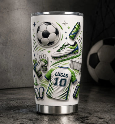 Personalisierter Becher mit 3D-Effekt – Geschenke für Sportbegeisterte – Trainieren wie ein Champion