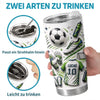 Personalisierter Becher mit 3D-Effekt – Geschenk für Fußballfans, Sportfans – Trainieren wie ein Champion