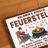 Personalisiertes Holzschild – Geschenk für Campingpaare – Lagerfeuer, Musik & gute Zeiten
