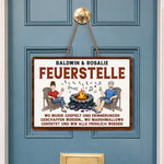 Personalisiertes Holzschild – Geschenk für Campingpaare – Lagerfeuer, Musik & gute Zeiten