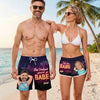 Personalisierte Partner-Badeshorts mit Foto – Sommergeschenk für Paare - Du Gehörst Zu Mir